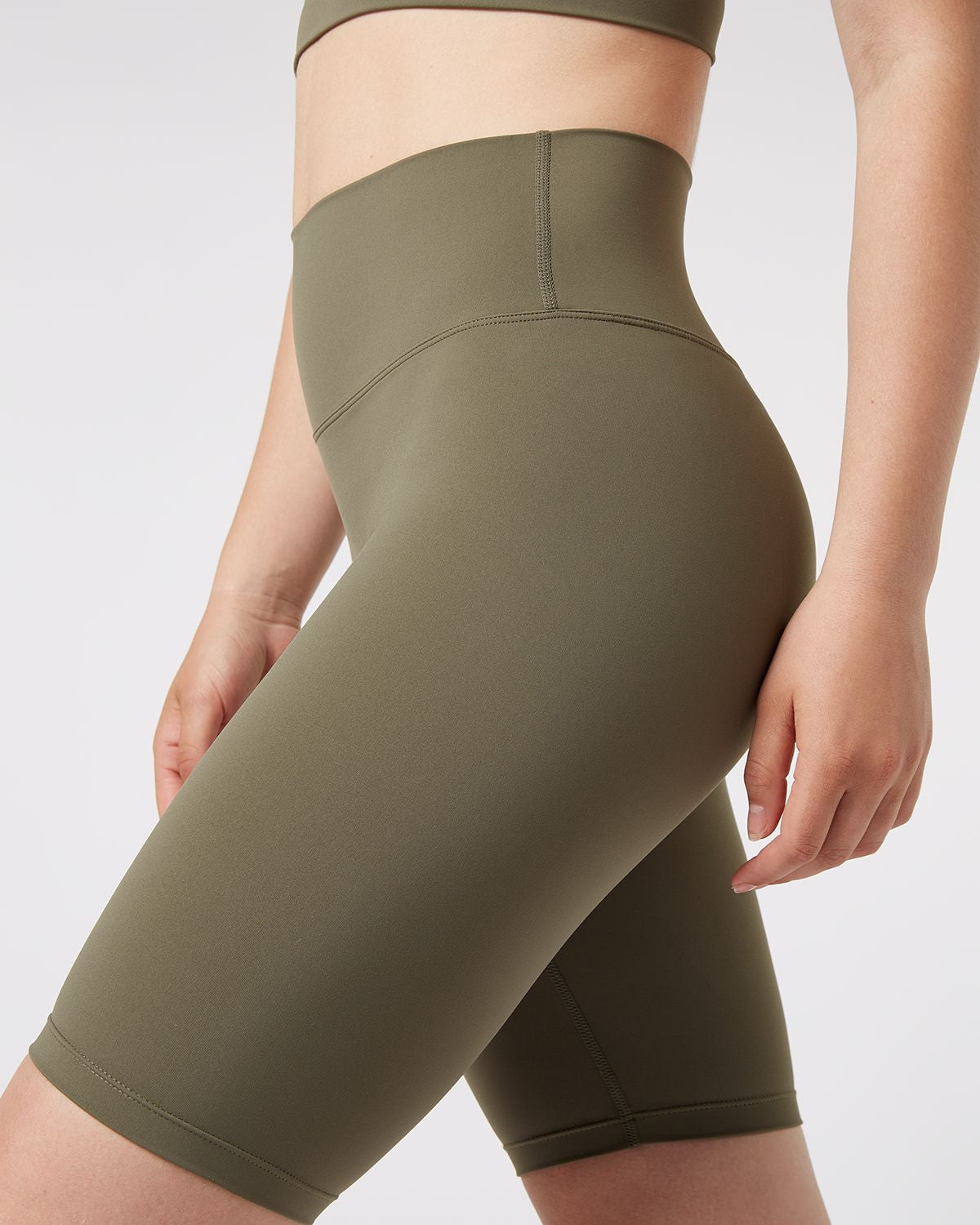 Olive green lululemon shorts best sale