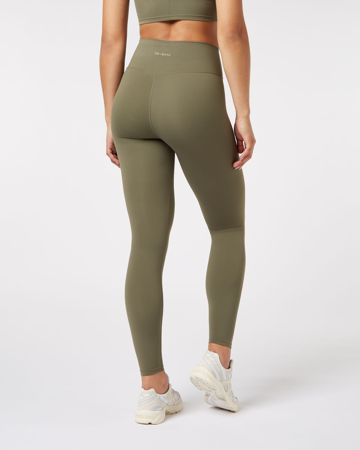 GAYHAY Women's Olive Green Pull-on High Waisted Leggings Yoga